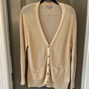 J. Crew Women's Beige Button-Up Cardigan